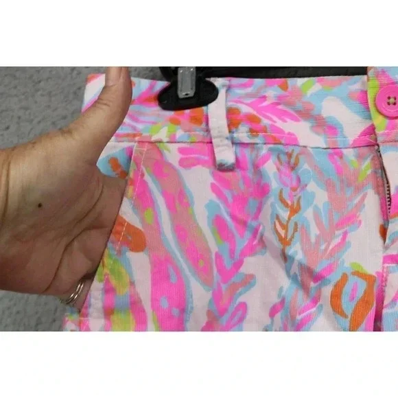 Lilly Pulitzer Women's Callahan Shorts-Neon-Size 0-Pockets - Picture 2 of 11